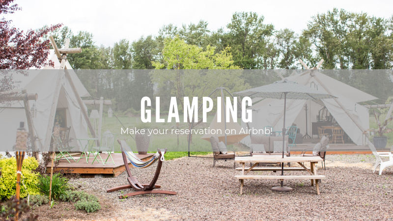 Spend a night in our luxurious glamping tents that are available on AirBnb!